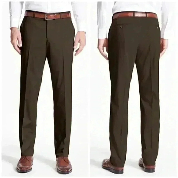 NWT Hugo Boss Stanino Suit Trousers in Brown - Picture 1 of 9